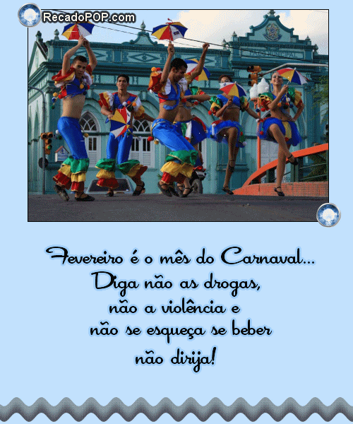 Recado Facebook Recomendações de Carnaval