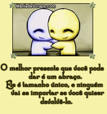 Amiga um abraço bem apertado - Recados para Facebook